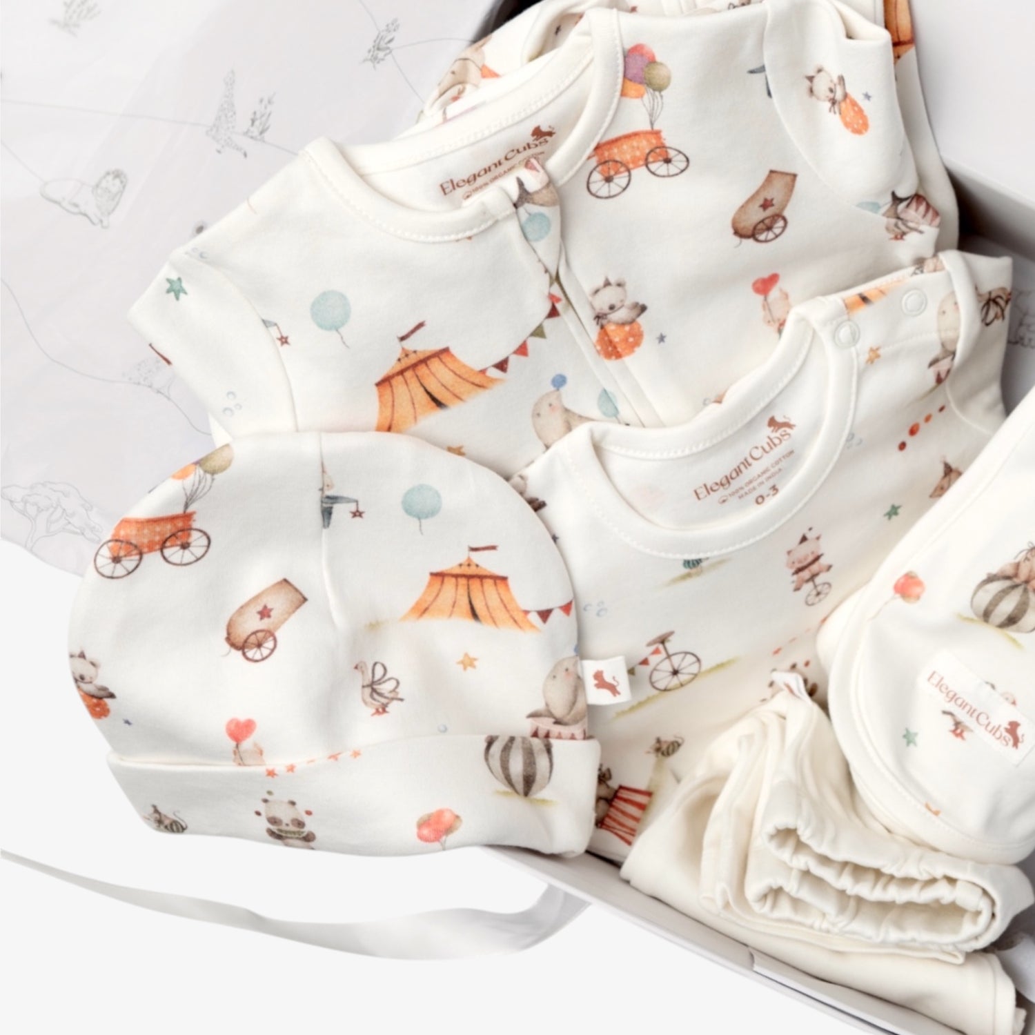 Whimsical Carnival Organic Cotton 5-Piece Gift Set