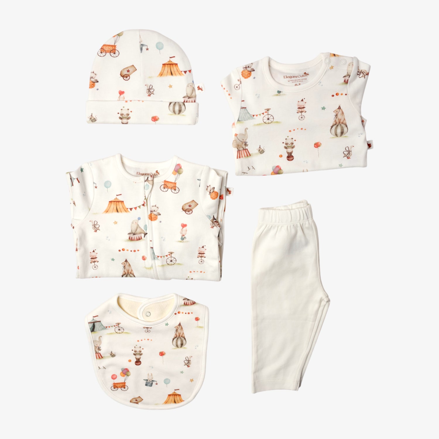 Whimsical Carnival Organic Cotton 5-Piece Gift Set