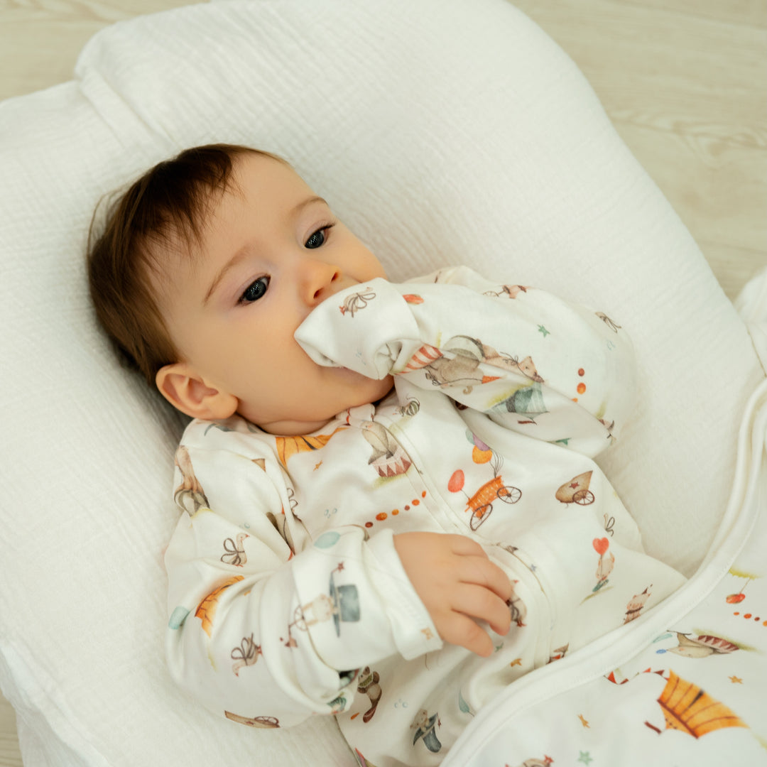 Organic Cotton Zip Footed Coverall