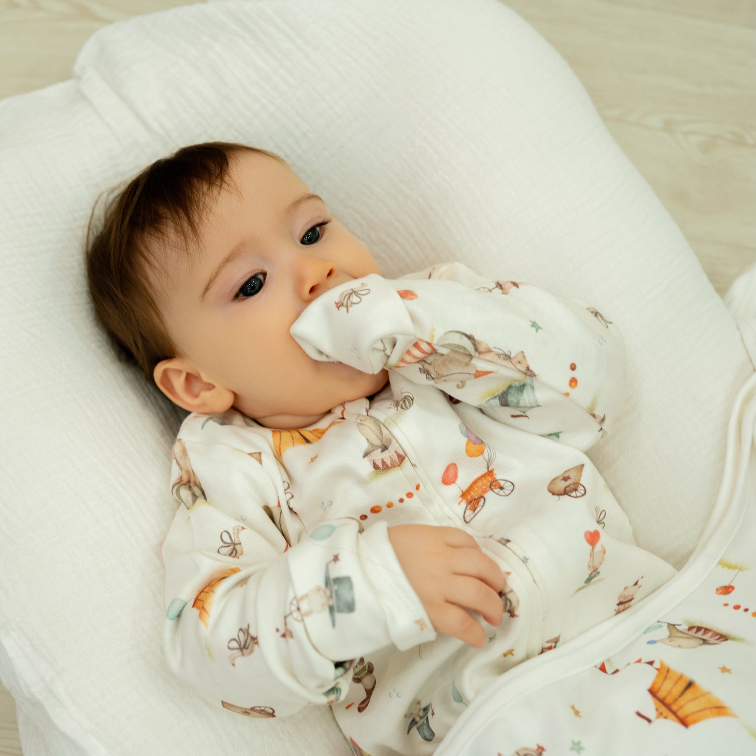 Organic Cotton Zip Footed Coverall