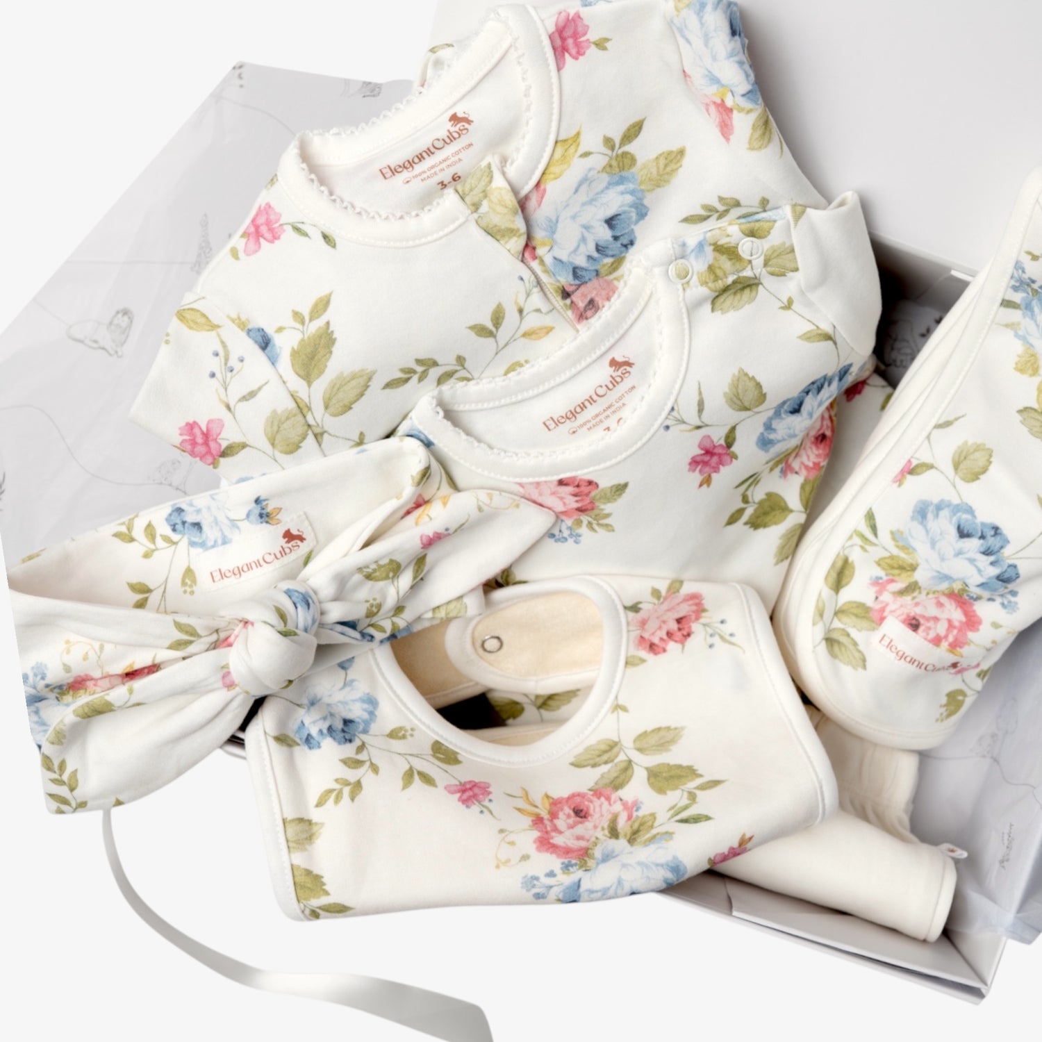 Floral Muse Organic Cotton 5-Piece Gift Set