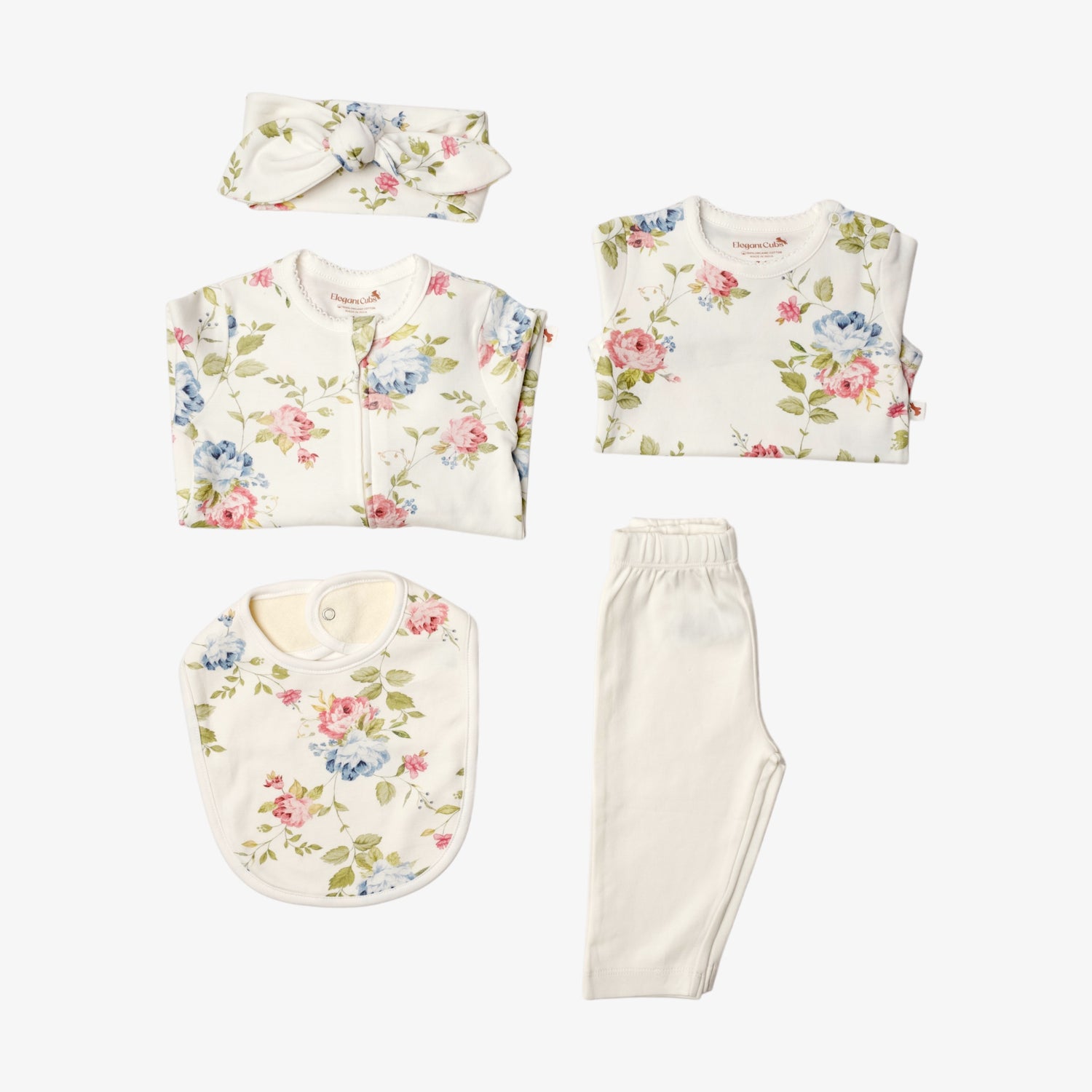 Floral Muse Organic Cotton 5-Piece Gift Set