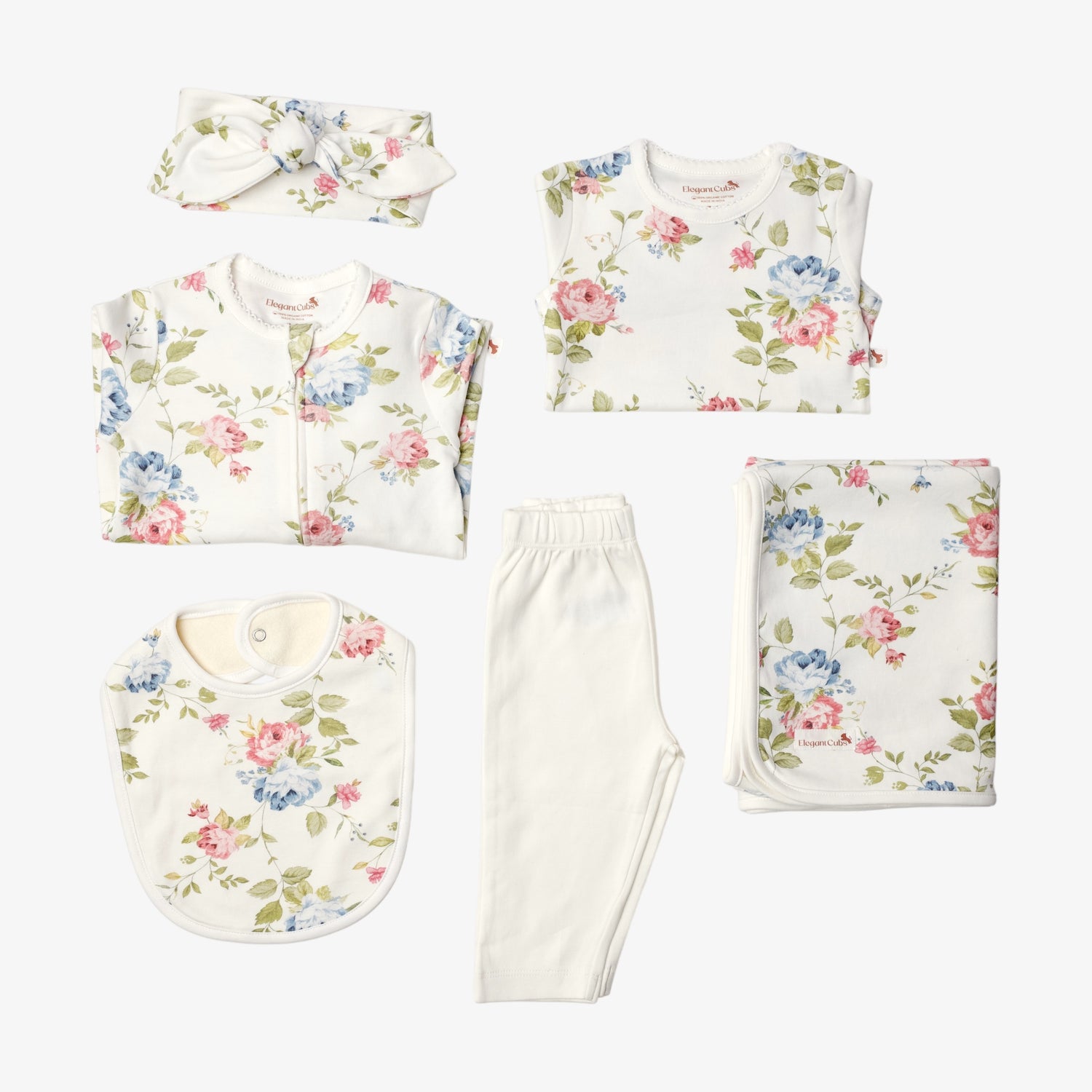 Floral Muse Organic Cotton 6-Piece Gift Set