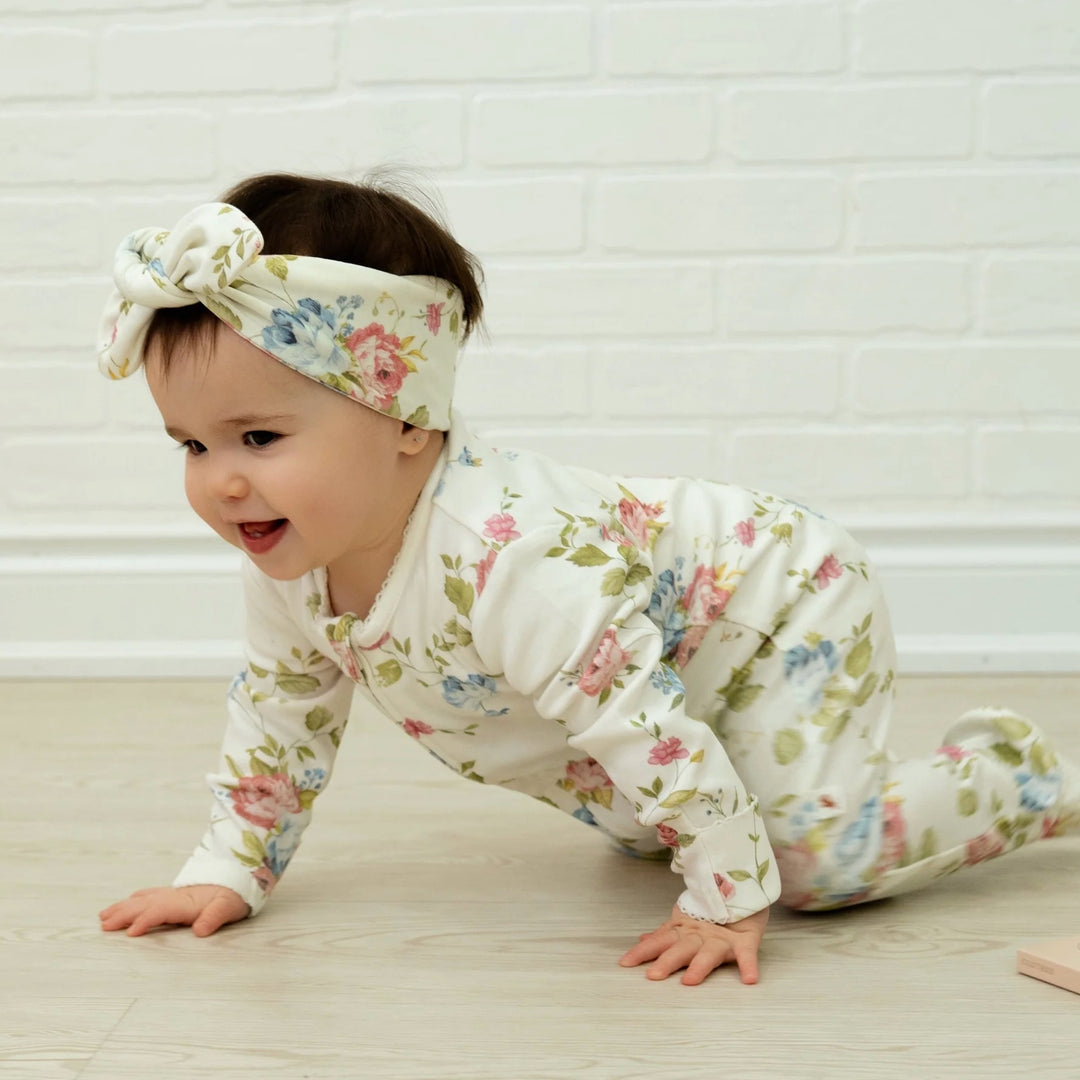 Organic Cotton Zip Footed Coverall